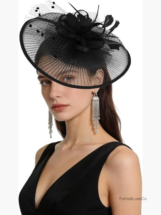Chic Fascinator Hat with Feathers for Women Wedding Derby Tea Party main image 4